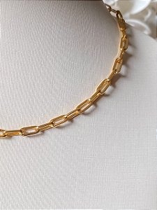 Colar Choker Elos Banhado em Ouro 18k