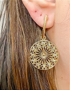 Brinco Mandala com Zircônia