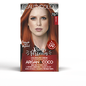 Coloração Kit 76.66 Ruivo Ariel - Beauty Color