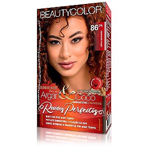 Coloração Kit 86.74 Ruivo Caramelo - Beauty Color