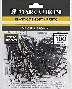 Elástico Soft Preto 100 unidades 8262 - Marco Boni
