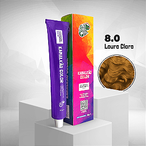 Coloração Permanente Louro Claro 8.0 50g - Kamaleão Color