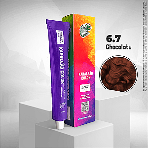 Coloração Permanente Chocolate 6.7 50g - Kamaleão Color
