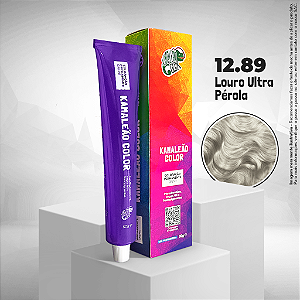 Coloração Permanente Louro Ultra Perola 12.89 50g - Kamaleão Color