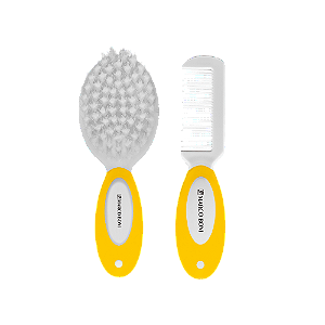 Kit Escova e Pente Baby Amarelo 8696 - Marco Boni