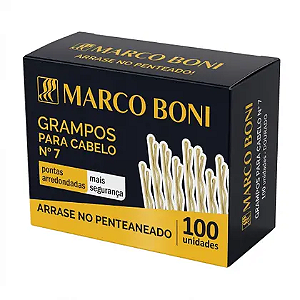 Grampo Dourado para Cabelo Nº7  100 unidades 8310 - Marco Boni