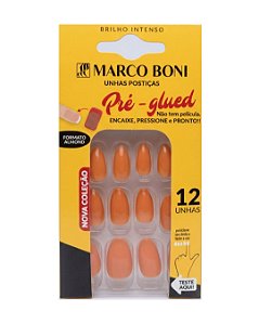 Unhas Postiças Pré-Glued Almond Pêssego 9757 - Marco Boni