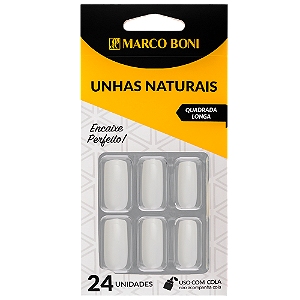 Unhas Postiças Quadrada Longa Natural 9740 - Marco Boni