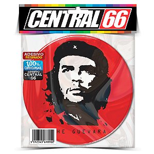 Adesivo Resinado Redondo Che Guevara Vermelho