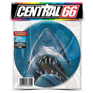 Adesivo Resinado Redondo Filme - Tubarão Azul