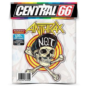 Adesivo Resinado Anthrax Caveira N.O.T