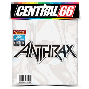 Adesivo Resinado Anthrax Logo Escrito