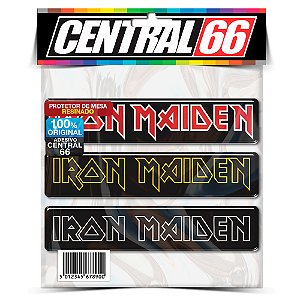 Adesivo Iron Maiden 3x Iron Retangular 10cm Resinado