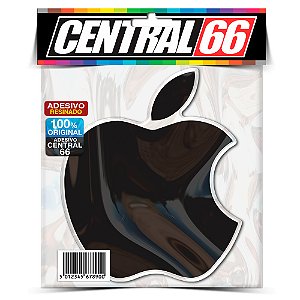 Adesivo Resinado Marca Maça Apple (Preto)