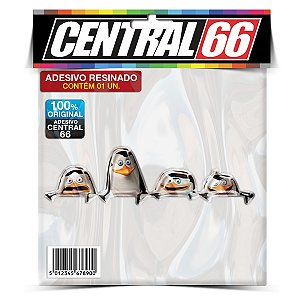 Adesivo Resinado Pinguins De Madagascar (cabeças)