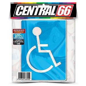 Adesivo Resinado Placa - Deficiente Azul Cadeirante