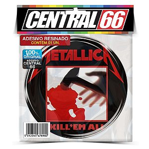 Adesivo Resinado Redondo Metallica - Kill em all