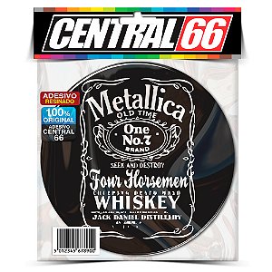 Adesivo Resinado Redondo Metallica Jack Daniels
