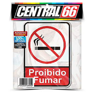 Adesivo Resinado Redondo Proibido Fumar