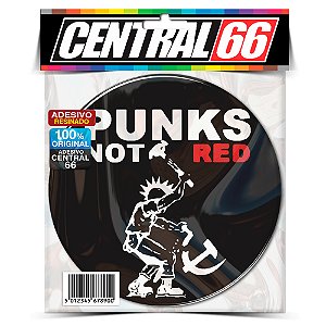Adesivo Resinado Redondo Punks NOT RED