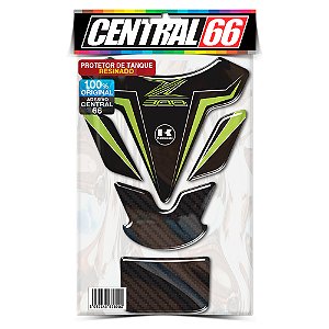 Tankpad Kawasaki Z300 M1 - Preto/Verde Adesivo Protetor Resinado