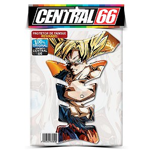 Tankpad Universal M2 Dragon Ball - Xenoverse Goku cabelo Amalo Fundo Laranja Adesivo Protetor Resinado
