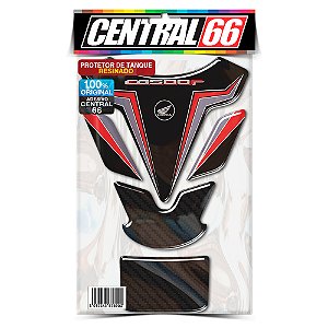 Tankpad Honda CB 500F M1 - Preto/Vermelho/Prata Adesivo Protetor Resinado