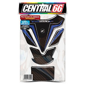 Tankpad Honda CB 250F M1 - Preto/Azul Adesivo Protetor Resinado