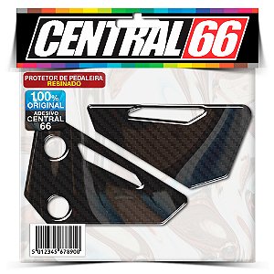 Protetor de Pedaleira Resinado Honda CB 650F - Carbono Preto 2 Riscos