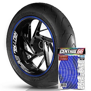 Kit Adesivo Interno de Roda G Royal Enfield + Friso Azul Refletivo