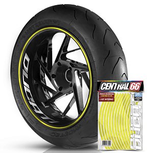 Kit Adesivo Interno de Roda G Ducati + Friso Amarelo