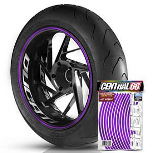 Kit Adesivo Interno de Roda G Ducati + Friso Roxo