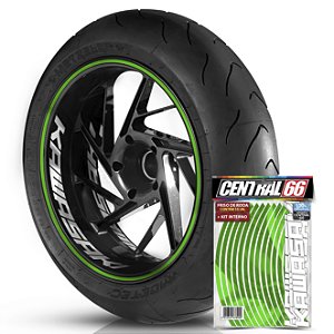 Kit Adesivo Interno de Roda G Kawasaki + Friso Verde Refletivo