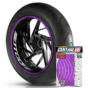 Kit Adesivo Interno de Roda G Motocar + Friso Roxo