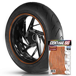 Kit Adesivo Interno de Roda P KTM + Friso Laranja Refletivo