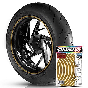 Kit Adesivo Interno de Roda P MV Agusta + Friso Dourado Refletivo