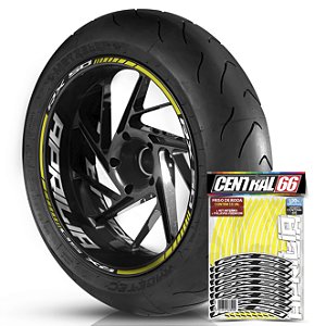 Adesivo Friso de Roda M1 +  Palavra RX 50 + Interno G Aprilia - Filete Amarelo