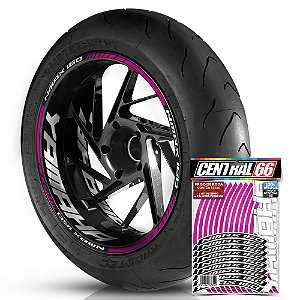 Adesivo Friso de Roda M1 +  Palavra NMAX 160 + Interno G Yamaha - Filete Rosa