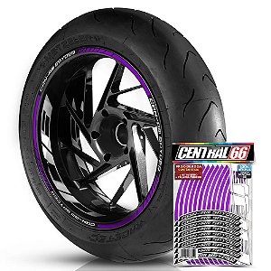 Adesivo Friso de Roda M1 +  Palavra CAN-AM SPYDER + Interno G BRP - Filete Roxo