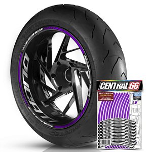 Adesivo Friso de Roda M1 +  Palavra 998 + Interno G Ducati - Filete Roxo