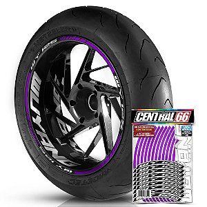 Adesivo Friso de Roda M1 +  Palavra Wuyang WY 125 + Interno G WUYANG - Filete Roxo