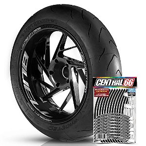 Adesivo Friso de Roda M1 +  Palavra LIGHTNING CITY CROSS + Interno G Buell - Filete Preto