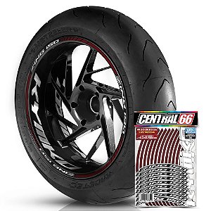 Adesivo Friso de Roda M1 +  Palavra ZING 150 + Interno G Kymco - Filete Vinho