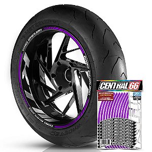 Adesivo Friso de Roda M1 +  Palavra 690 ENDURO + Interno G KTM - Filete Roxo