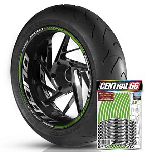 Adesivo Friso de Roda M1 +  Palavra SS 900 + Interno G Ducati - Filete Verde Refletivo