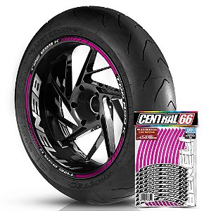 Adesivo Friso de Roda M1 +  Palavra TRE 899 K + Interno G Benelli - Filete Rosa