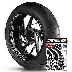 Adesivo Friso de Roda M1 +  Palavra GOLD WING TOUR 1800 + Interno G Honda - Filete Preto