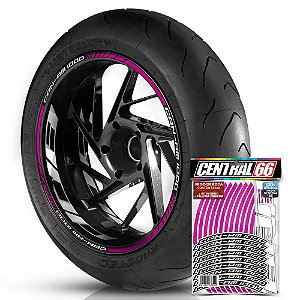 Adesivo Friso de Roda M1 +  Palavra CAN-AM 1000 + Interno G BRP - Filete Rosa