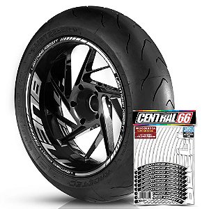 Adesivo Friso de Roda M1 +  Palavra LIGHTNING XB12STT + Interno G Buell - Filete Branco