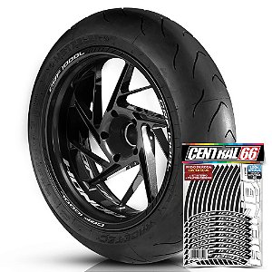 Adesivo Friso de Roda M1 +  Palavra CRF 1000L + Interno P Honda - Filete Preto